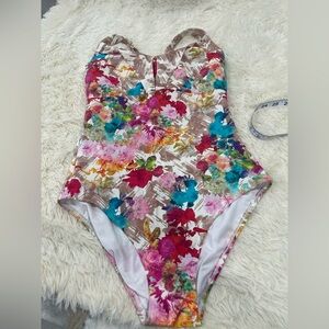 Moen Multicolor Floral Kids Swim One Piece